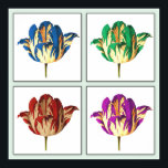 Rembrandt Tulip Pop Art Poster Print<br><div class="desc">Eine schöne und farbenfrohe Pop-Kunst-Rendering eines herrlichen Rembrandt Tulpen in 4 Farben.</div>