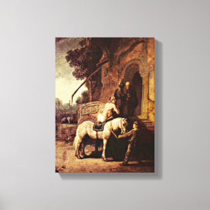 Rembrandt Van Rijn - der barmherzige Samariter Leinwanddruck