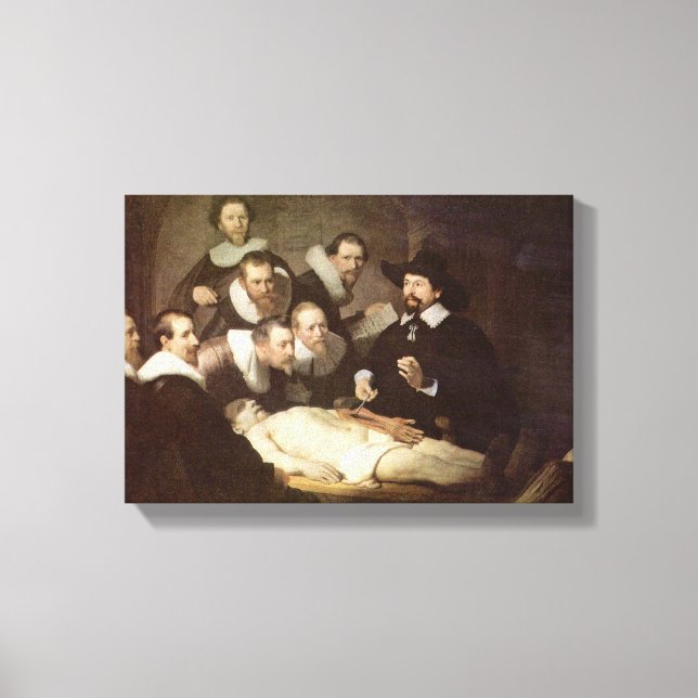 Rembrandt van Rijn - Die anatomische Lektion Leinwanddruck (Vorderseite)