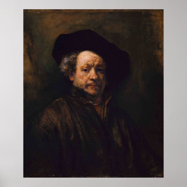 Rembrandt Van Rijn, Selbstportrait, 1660 Poster (Vorne)