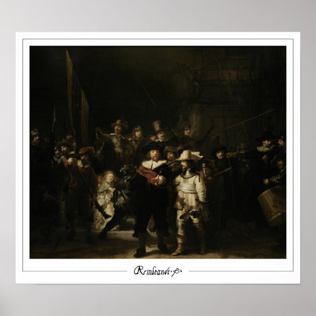 Rembrandt van Rijn Zedign Art Poster #701 (Vorne)