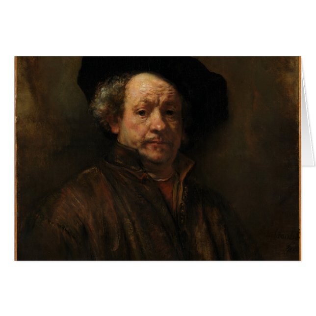 Rembrandt van Rijns Selbstportrait Kunst (Vorderseite (Horizontal))