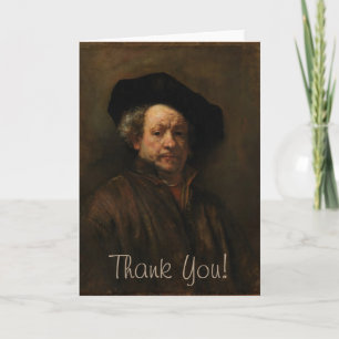 Rembrandt van Rijns Selbstportrait Kunst Dankeskarte