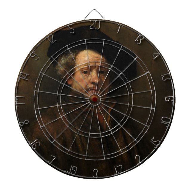 Rembrandt van Rijns Selbstportrait Kunst Dartscheibe (vorne)