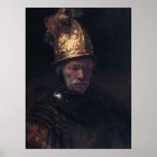 Rembrandt's Man in einem goldenen Helm Poster