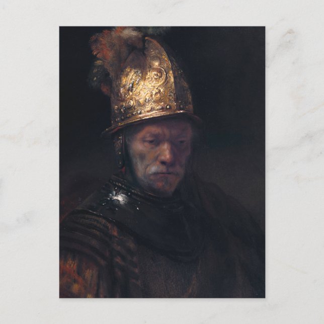 Rembrandt's Man in einem goldenen Helm Postkarte (Vorderseite)