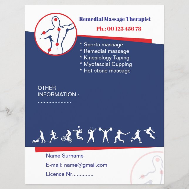 Remedial massage flyer template (Vorne)