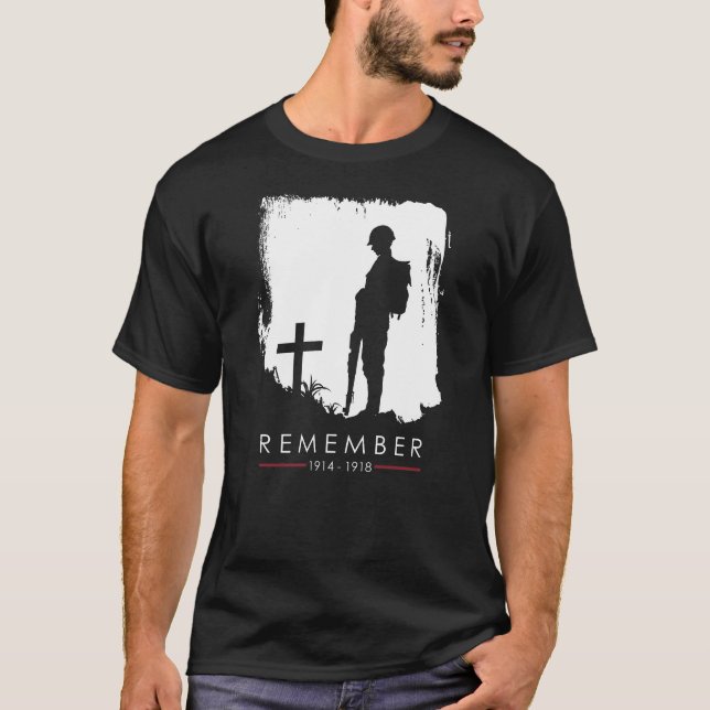 Remember 1914 - 1918 WW1 Veteran T-Shirt (Vorderseite)
