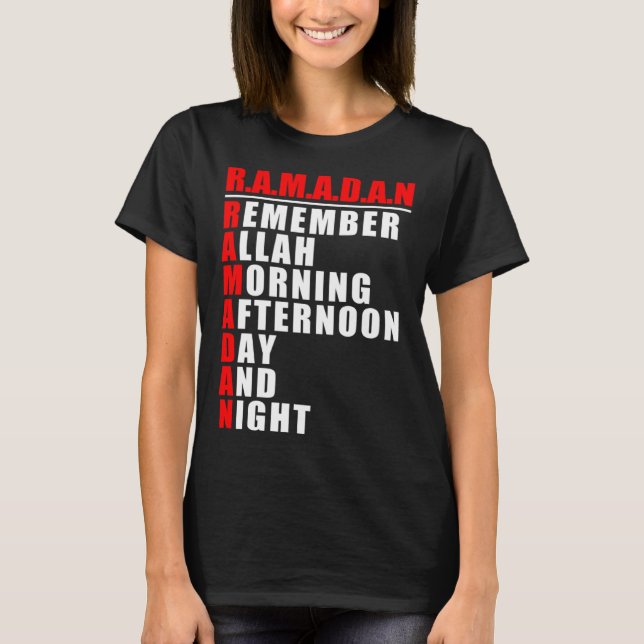 Remember Allah  Ramadan Kareem  Ramadan Mubarak Mo T-Shirt (Vorderseite)