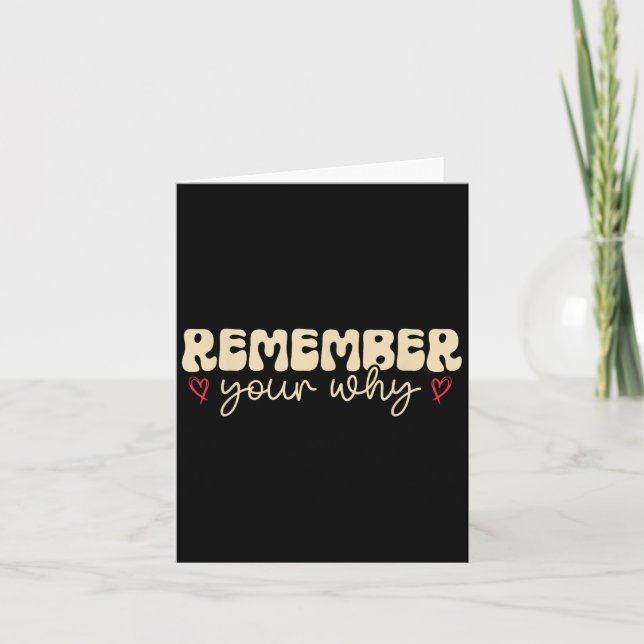 Remember Your Why Motivational  Karte (Vorderseite)