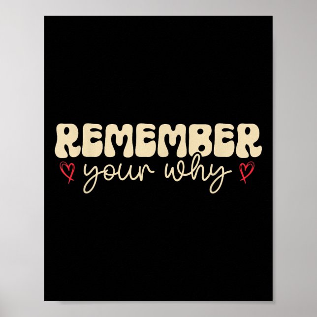 Remember Your Why Motivational  Poster (Vorne)
