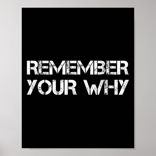 Remember Your Why  Poster (Vorne)