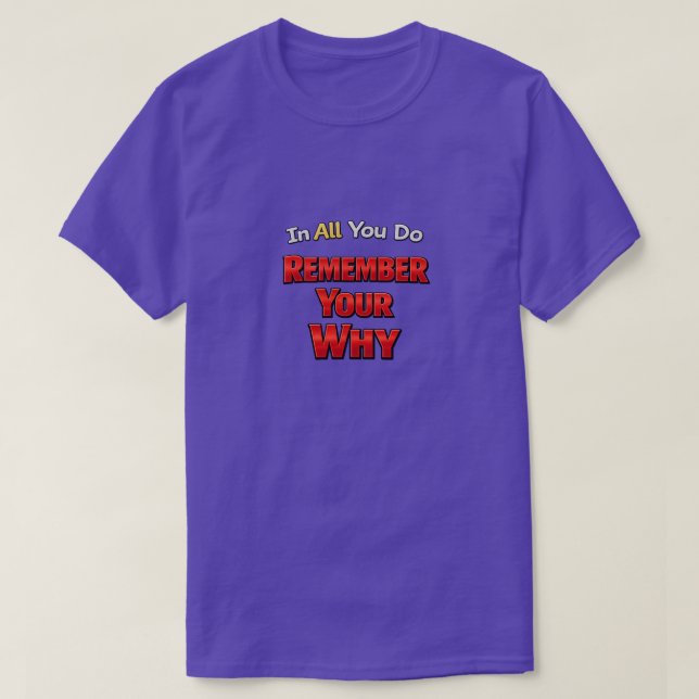 Remember Your Why T-Shirt (Design vorne)