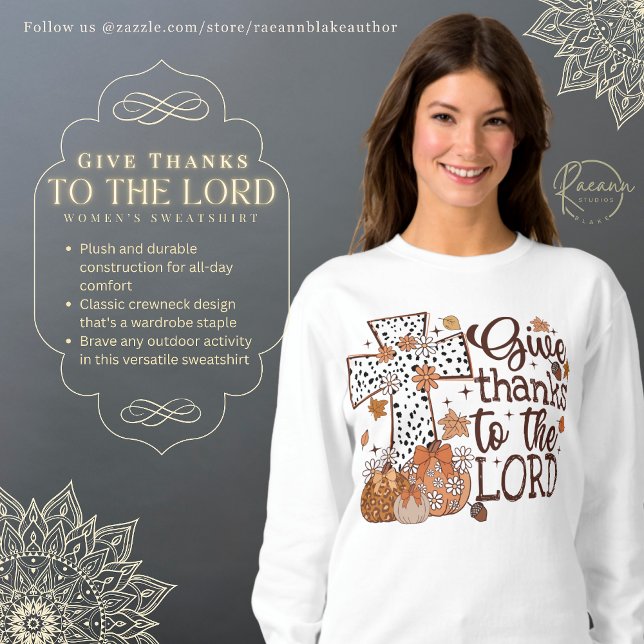 "Remercie le Seigneur" Sweatshirt féminine (Créateur téléchargé)