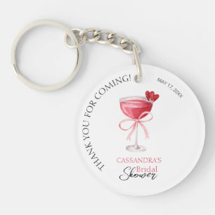 Remerciement de Baby Shower Moderne Rose Ruban Coc