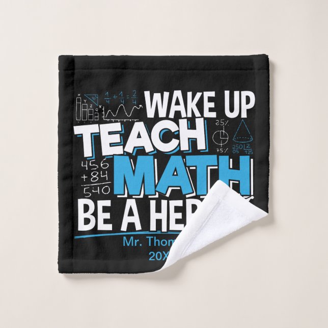Remerciement pour professeur de maths - Enseigner, (Gant de toilette)