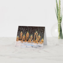 À la lueur d'une bougie un design Carte de remerci