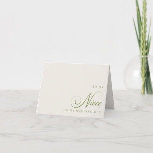 Remerciements À ma nièce le jour de mon mariage Message Carte