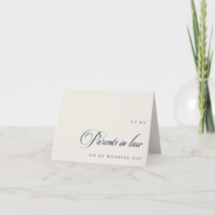 Remerciements À mes beaux-parents le jour de mon mariage Carte