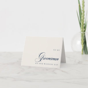 Remerciements À Mon Garçon D'Honneur Carte De Message De Mon Jou