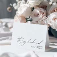 "À mon mari le jour de mon mariage" Carte de messa