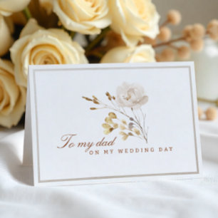 Remerciements À mon père le jour de mon mariage Carte de fleurs