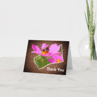 Abeille Sur Cosmos Flower Art Carte de remerciemen