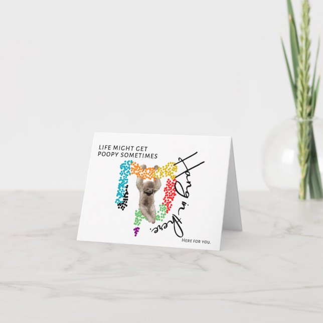 Remerciements Accrochez-vous à la carte de note de tracé Colon (Devant)