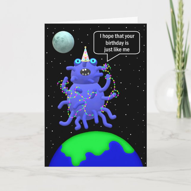 Remerciements alien humoristique carte de 2 ans par Jo Images (Devant)