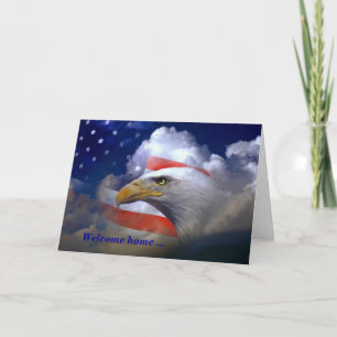 Remerciements American Eagle Welcome Home and Carte de remerciem