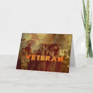 Remerciements American Veterans - Carte militaire de la fête des
