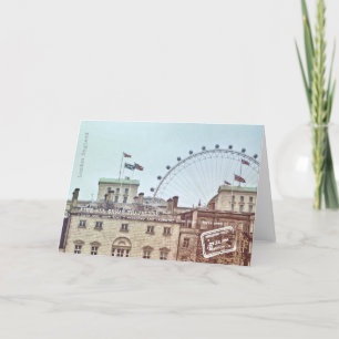 Remerciements ANCIENNE ET NOUVELLE Carte de voeux LONDRES