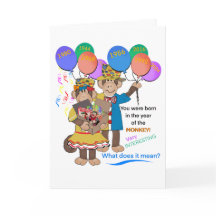 Année de la carte de voeux pour l'anniversaire du 