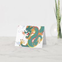 Année du dragon Carte de Nouvel An Chinoise 2024