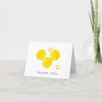 Aquarelle jaune Bumé Bee Hive Carte de remerciemen