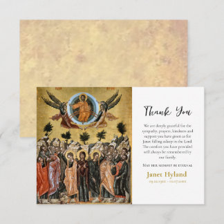 Remerciements Ascension de Jésus Carte de remerciement funéraire