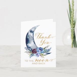 Remerciements Au-dessus du Baby shower de la Lune Carte de remer