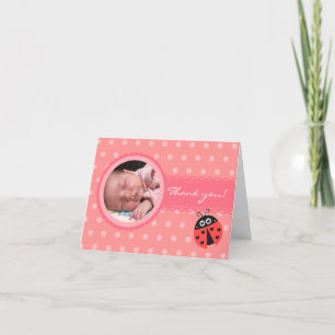 Remerciements Baby Shower Fille - Carte de remerciement Coccinel