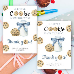 Remerciements Baby shower Lait et Cookies - Carte de remerciemen