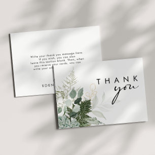 Remerciements Baby shower verdoyant moderne Carte de remerciemen