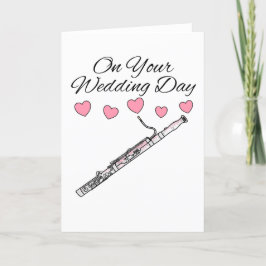 Remerciements Bassooniste Mariage de la carte Bassoonist Woodwin