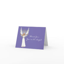 Belle Carte de note de remerciement Angel