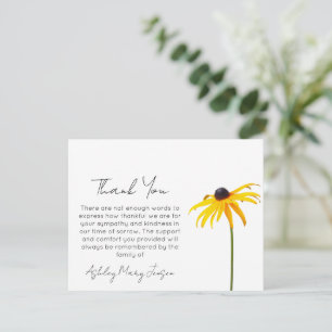 Remerciements Black Eyed Susan   Carte de remerciement pour deui