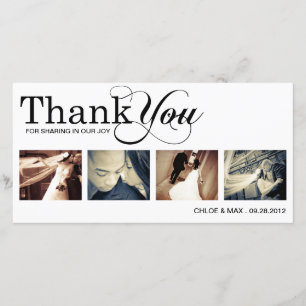 REMERCIEMENTS BLANCS MODERNES   CARTE DE REMERCIEM