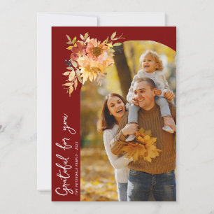 Remerciements bon thanksgiving arche photo carte de voeux