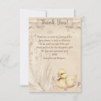 Remerciements Bonjour bébé ! baby shower boho Carte de remerciem