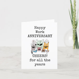 Remerciements Bonne carte d'anniversaire de travail, drôle