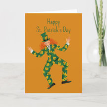 Bonne carte de Clown de Saint Patrick's Day