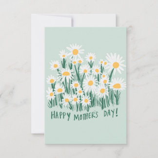 Remerciements Bonne carte de marguerite de la fête des mères
