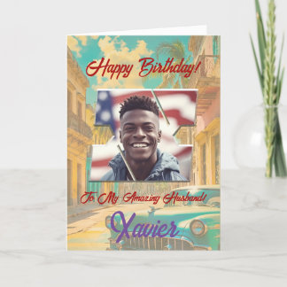 Remerciements Bonne carte de voeux d'anniversaire avec photo